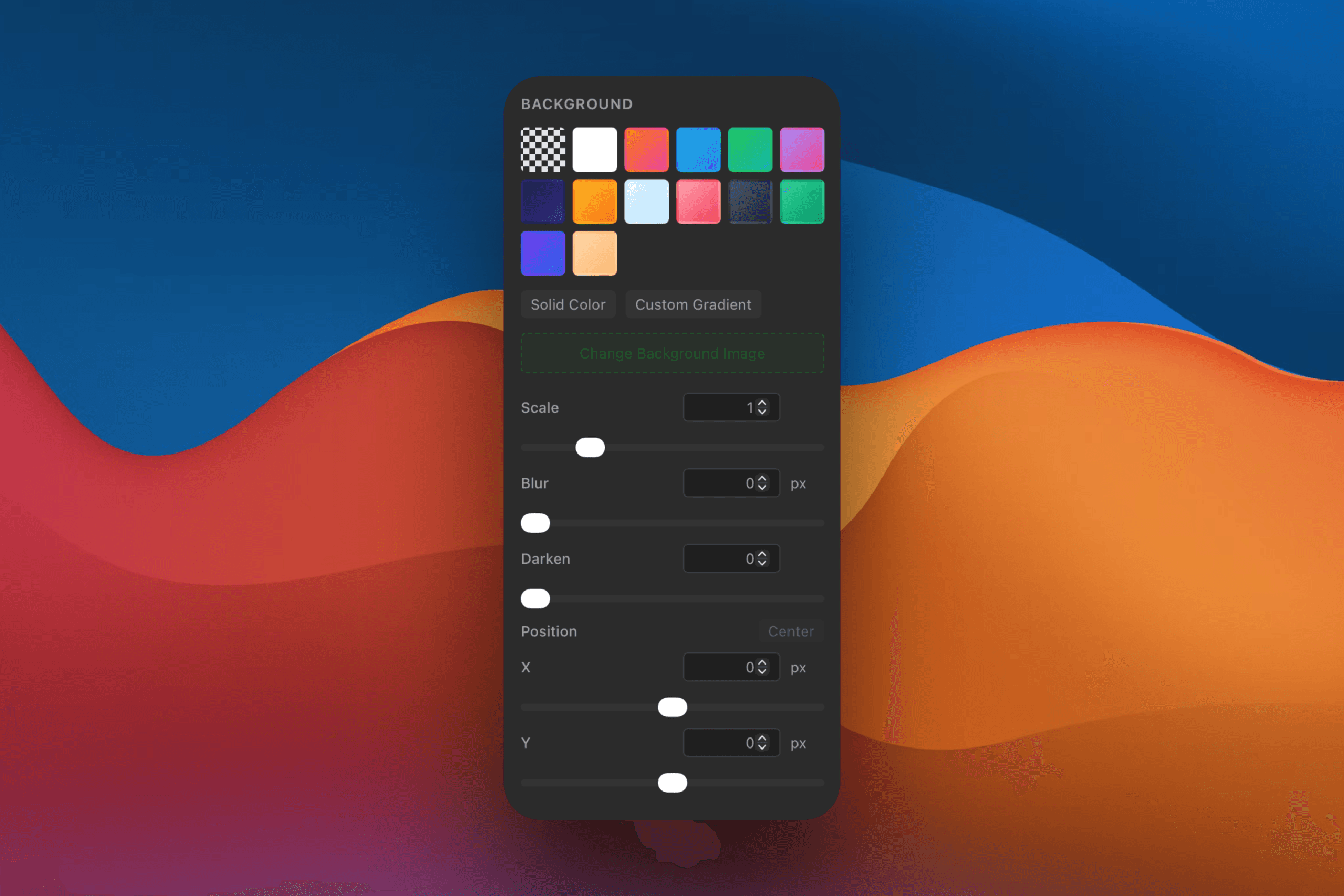 Custom Backgrounds