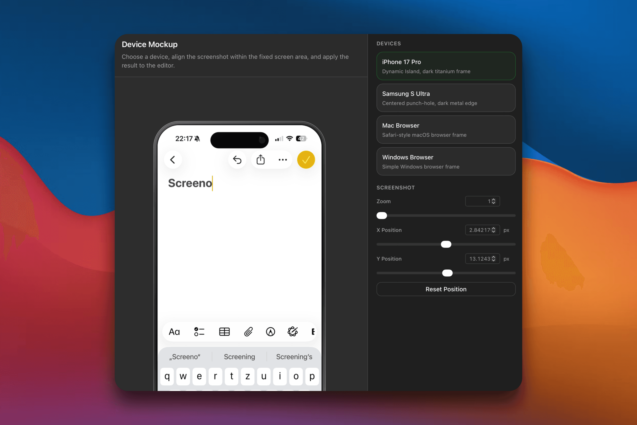Device Mockups